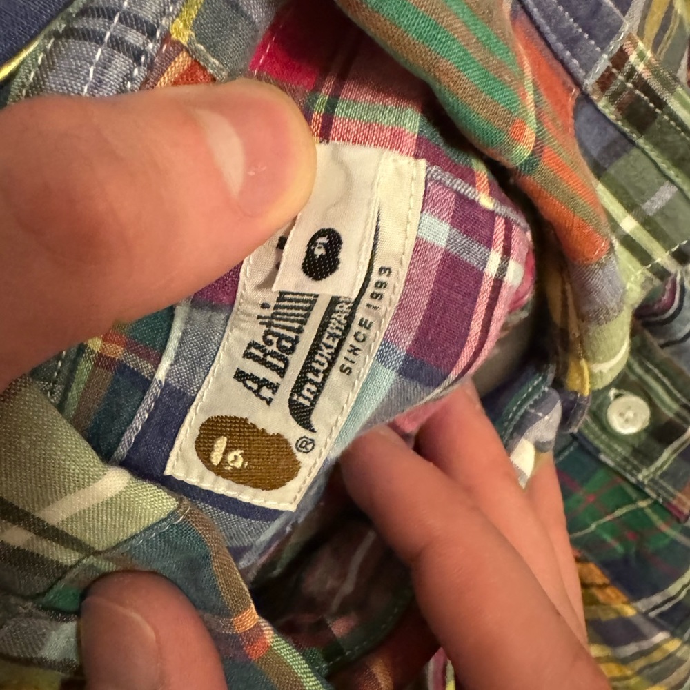 Bape Patchwork Button-Up - image 4